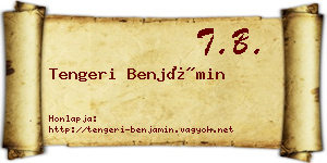 Tengeri Benjámin névjegykártya
