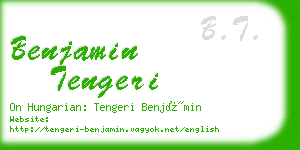 benjamin tengeri business card